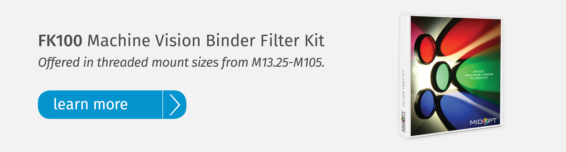 MidOpt FK100 Machine Vision Bandpass Binder Filter Test Kit