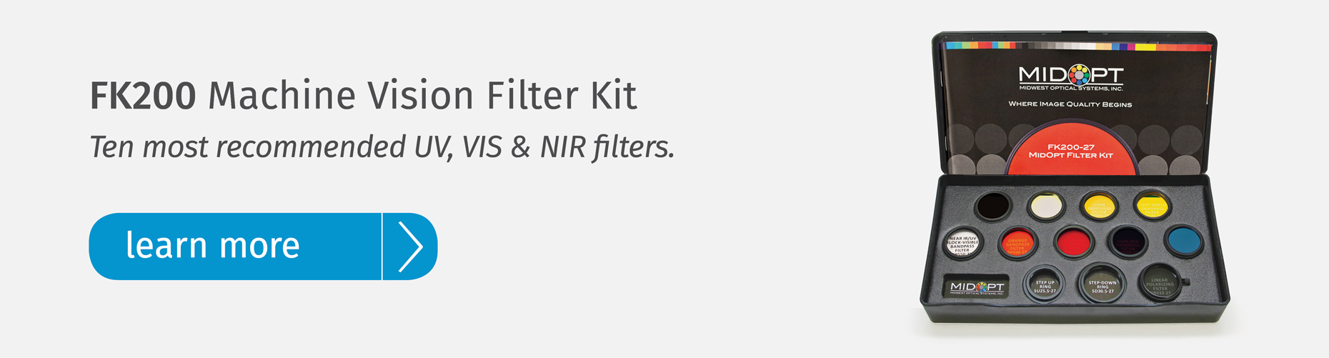 MidOpt FK200 Machine Vision Bandpass Filter Test Kit