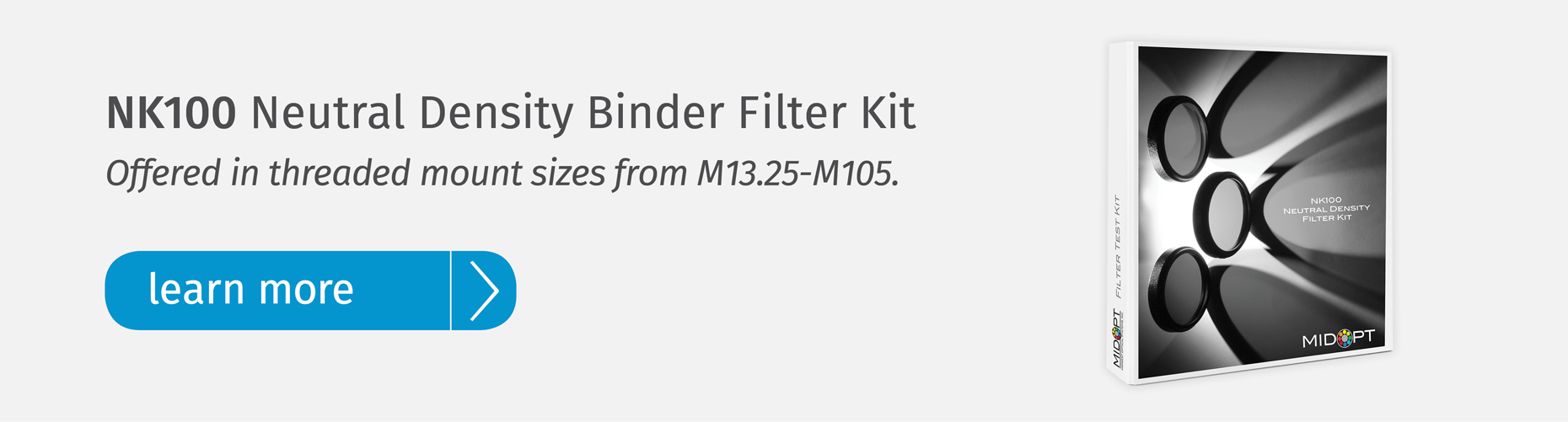 MidOpt NK100 Neutral Density Binder Filter Test Kit
